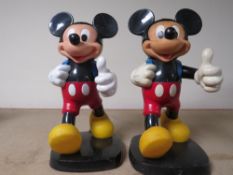 TWO TYCO WALT DISNEY MICKEY MOUSE FIGURES