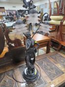 REPRODUCTION FIGURATIVE TABLE LAMP WITH SHADES H 85CM