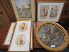 A SMALL COLLECTION OF ASSORTED PICTURES, PRINTS AND ENGRAVINGS