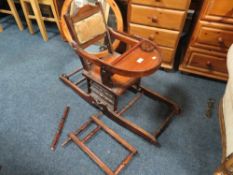 CHILDS EDWARDIAN METAMORPHIC HIGH CHAIR A/F