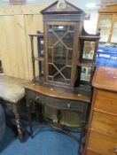 EDWARDIAN MAHOGANY CHIPPENDALE STYLE BOOKCASE W 76CM H 172CM
