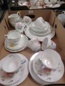 A SMALL QUANTITY OF SHELLEY TEA WARE TOGETHER WITH SUSIE COOPER CERAMICS