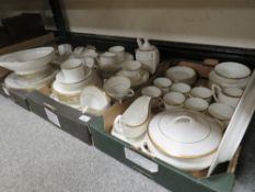 THREE TRAYS OF ROYAL DOULTON ALICE CLASSIC DINNERWARE