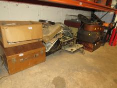 A LARGE SELECTION OF VINTAGE RECORD PLAYERS , TURNTABLES AND A REEL TO REEL PLAYER - ALL A/F