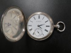A SILVER CASED POCKET WATCH BY 'KLEYSER & Co. 69 BOROUGH'