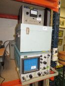 A J-1A ADVANCE SIGNAL GENERATOR CROTECH OSCILLOSCOPE, HATFILED MEASURING SET AND TWO PYE TESTING