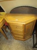 A MODERN CARVED SIDE CABINET