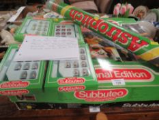 A QUANTITY OF SUBBUTEO INTERNATIONAL EDITION TO INCLUDE WEST GERMANY AND BRAZIL TEAMS SETS ETC