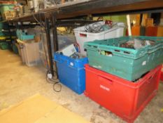 EIGHT TRAYS CONTAINING VARIOUS ELECTRICAL COMPONENTS PARTS AND ELECTRONIC PARTS