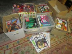 A LARGE QUANTITY OF JUDGE DREDD COMICS