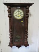 A LARGE VIENNA WALL CLOCK