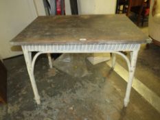 A VINTAGE LOOM SIDE TABLE - W 90 cm