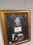 FRAMED SIGNED MICK JAGGER/ ROLLING STONES MEMORABILIA