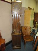 AN UNUSUAL ARTS AND CRAFTS STYLE TALL CLOCK - H 185 cm (PENDULUM)