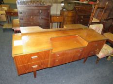A MID CENTURY TEAK DRESSING TABLE W-77 CM