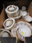 A TRAY OF ASSORTED CERAMICS TO INCLUDE COALPORT CITATION TEA/DINNER WARE