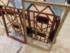 GILT PICTURE FRAME TOGETHER WITH A WALNUT EFFECT STYLE EXAMPLE