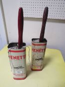 TWO VINTAGE NENETTE DUST ABSORBING POLISHERS IN ORIGINAL TINS