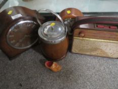 A VINTAGE MANTLE CLOCK COSSOR RADIO ETC (4)