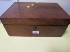 A VINTAGE WOODEN WRITING SLOPE A/F