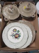 TRAY OF MASONS PAISLEY PATTERN DINNER WARE