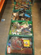 FOUR TRAYS OF ASSORTED TOOLS - TRAYS NOT INCLUDED