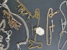 A BAG OF ASSORTED POCKET WATCH CHAINS
