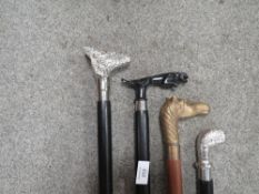 COLLECTION OF POLISHED WALKING STICKS