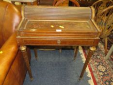 A VINTAGE LOUIS XV STYLE PAINTED LADIES WRITING DESK - W 68 cm