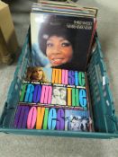 A TRAY OF LP RECORDS TO INCLUDE GLEN MILLER, JAMES CAUSEWAY (TRAYS NOT INCLUDED)