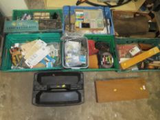 SIX TRAYS OF ASSORTED TOOLS - TRAYS NOT INCLUDED