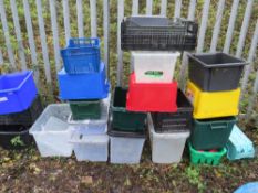 A SELECTION OF PLASTIC STORAGE BOXES
