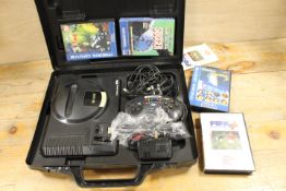A VINTAGE SEGA MEGADRIVE 16 BIT CONSOLE WITH GAMES AND ACCESSORIES ETC