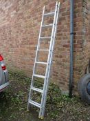 AN ALUMINIUM WERNER EXTENDING LADDER
