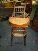 AN EDWARDIAN MAHOGANY METAMORPHIC CHILDS CHAIR
