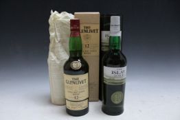 1 BOTTLE OF THE GLENLIVET 12 YEARS OLD SINGLE MALT WHISKY, together with 1 bottle of Sainsbury's
