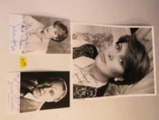 A TRAY OF AUTOGRAPHS AND PHOTOGRAPHS, LETTERS, CARD AND PAPER OF MAINLY FILM, THEATRE AND TELEVISION