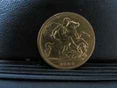 QUEEN VICTORIA VEILED HEAD 1900 HALF SOVEREIGN