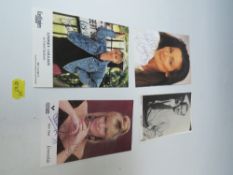 A TRAY OF AUTOGRAPHS AND PHOTOGRAPHS, LETTERS, CARD AND PAPER OF MAINLY FILM, THEATRE AND TELEVISION