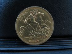 EDWARD VII 1907 HALF SOVEREIGN