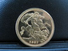 QUEEN ELIZABETH II 1997 HALF SOVEREIGN