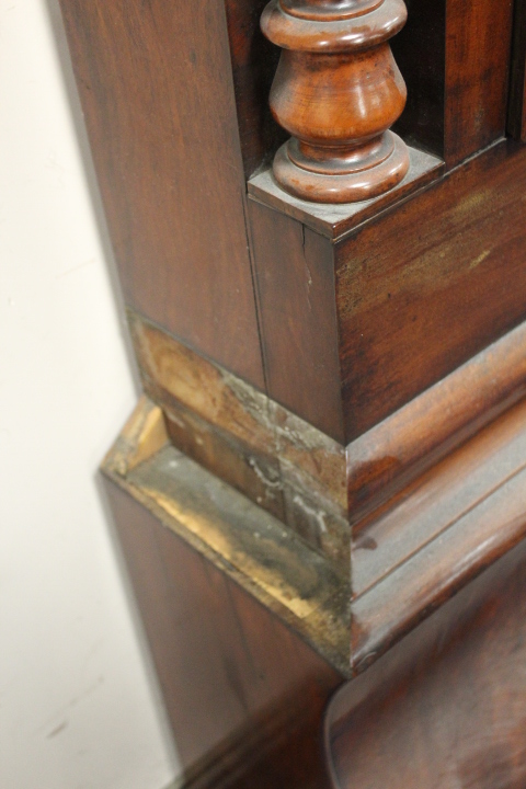 A MID VICTORIAN MAHOGANY CASED EIGHT DAY LONGCASE CLOCK WITH MOON ROLLING MECHANISM, the painted - Image 3 of 3