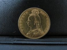 QUEEN VICTORIA JUBILEE HEAD 1892 SHIELD BACK HALF SOVEREIGN