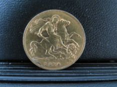 EDWARD VII 1910 HALF SOVEREIGN