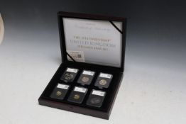 A CASED 2014 DATESTAMP SPECIMEN YEAR SET, in presentation box, W 27.5 cm