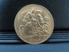 GEORGE V 1914 HALF SOVEREIGN