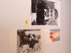 A TRAY OF AUTOGRAPHS AND PHOTOGRAPHS, LETTERS, CARD AND PAPER OF MAINLY FILM, THEATRE AND TELEVISION