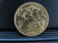 EDWARD VII 1908 HALF SOVEREIGN