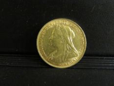 QUEEN VICTORIA VEILED HEAD 1898 SOVEREIGN