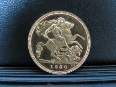 QUEEN ELIZABETH II 1980 HALF SOVEREIGN